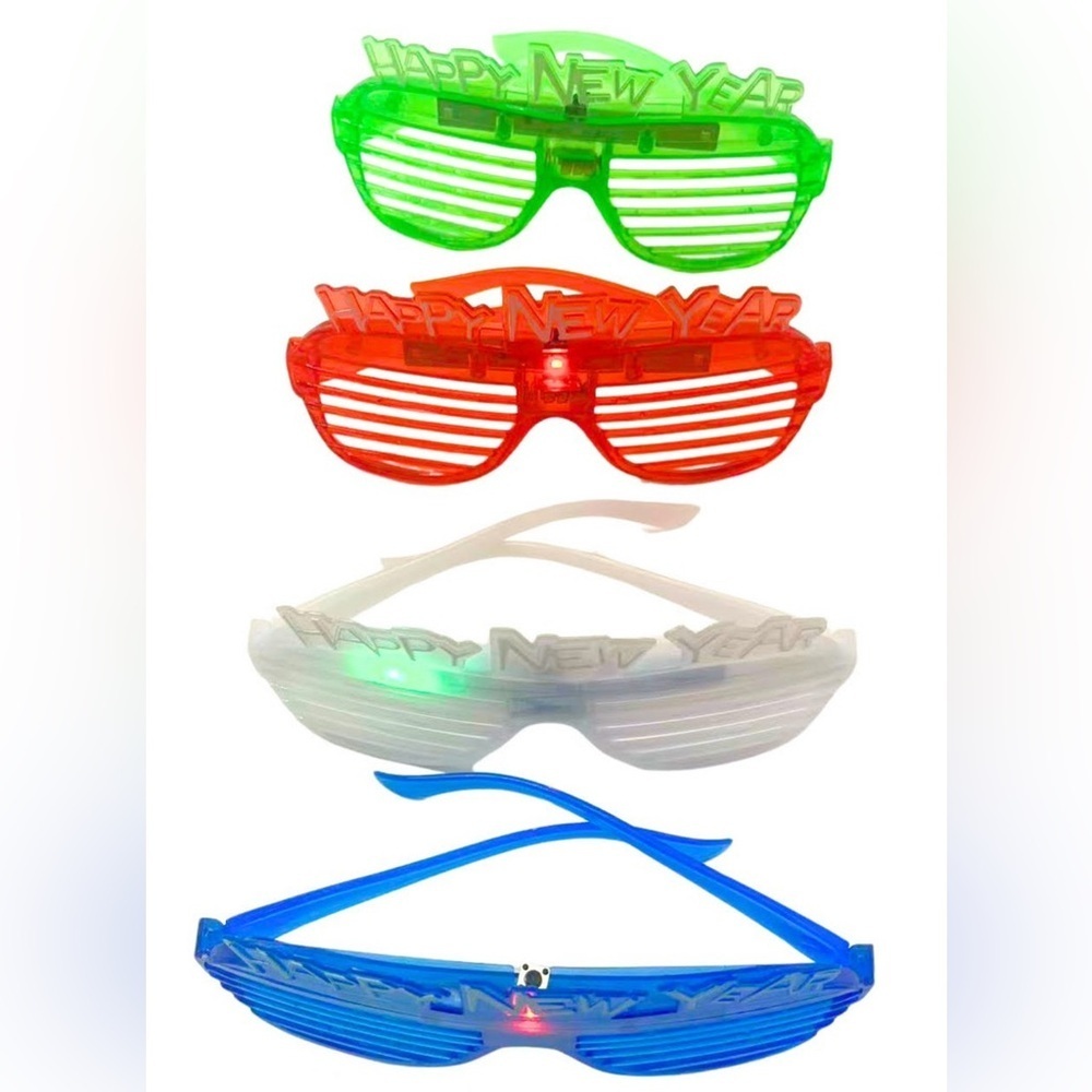 6 assorted Happy new year glasses